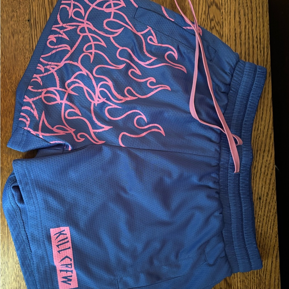 Kill Crew Blue and Pink Athletic Shorts